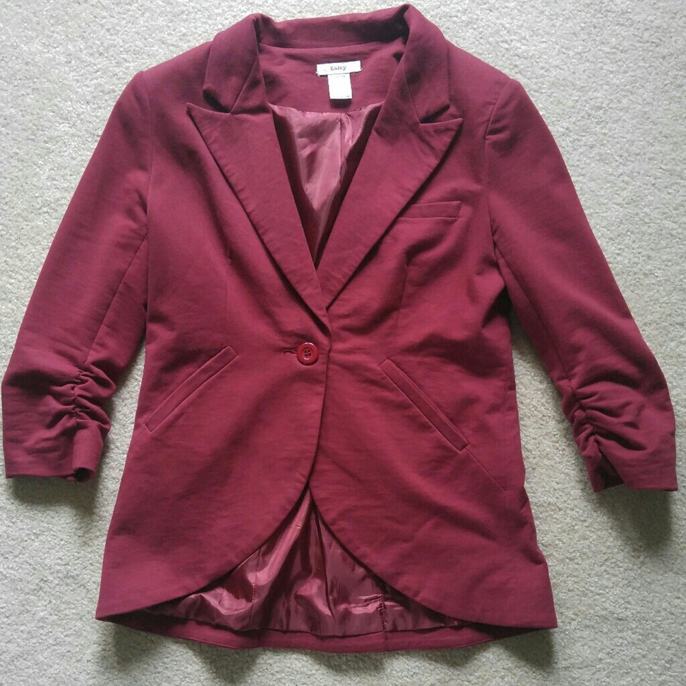 Modcloth burgundy blazer, L